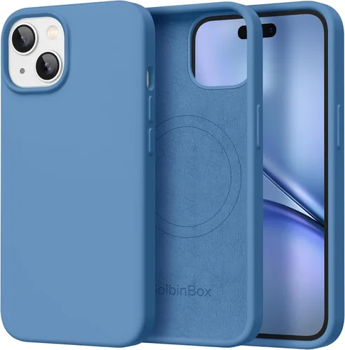 Vista 168 de GolbinBox Funda magnética para iPhone 17, compatible con MagSafe, cubierta de silicona integrada para control de cámara, funda de silicona líquida a