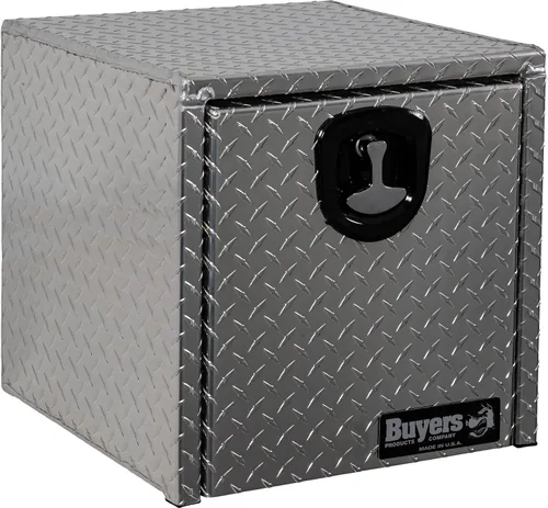 Vista 27 de Buyers Products 1705148 - Caja de camión de aluminio diamantado para debajo de la carrocería con pestillo de mango en T, 14 x 12 x 16 pulgadas