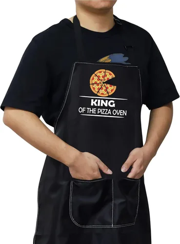 Vista 5 de BWKTOP - Delantal de chef de pizza con bolsillo para chef y papá