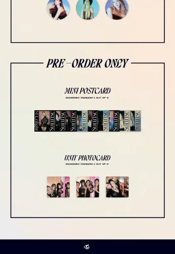 Vista 4 de TWICE READY TO BE 12º Mini Álbum Versión DIgipack CD+POB+Póster plegable en el paquete+Libro de fotos+Tarjeta con foto+Adhesivo+Seguimiento Sellado