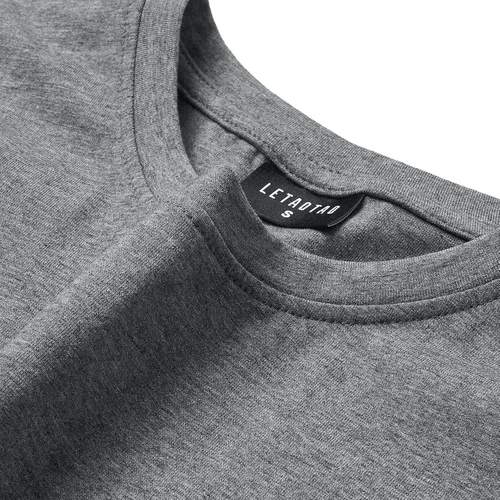 Vista 3 de LETAOTAO Camisas largas para hombre, estilo hip hop, camisas largas de teñido anudado, camisetas de gimnasio hipster, camiseta festoneada