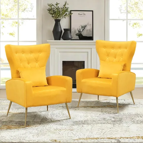 Vista 36 de Silla decorativa de terciopelo con respaldo abatible y cojín lumbar, sillón moderno para sala de estar/dormitorio, silla lateral de recepción