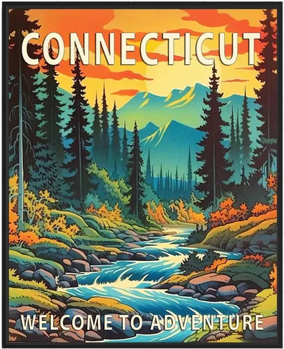 Vista 26 de Póster artístico de Alaska, decoración artística de paisaje retro de Estados Unidos, pintura de montaña y paisaje de aventura para dormitorio, sala