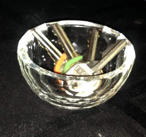 Vista 6 de Amlong Crystal Mini cuenco de cristal facetado transparente de 3 pulgadas