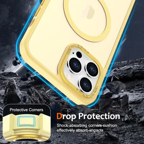 Vista 373 de Anuck - Funda magnética para iPhone 11 compatible con MagSafe, carcasa trasera mate translúcida dura, borde de TPU, delgada, resistente a impactos