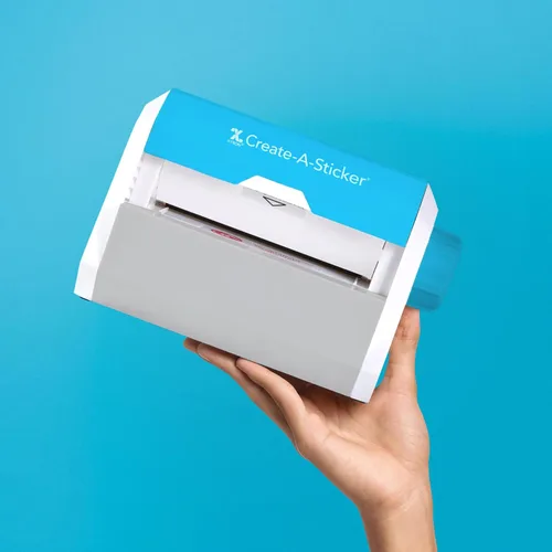 Vista 3 de Máquina para crear stickers Xyron 150" X" de varios colores, azul y blanco, 5 pulgadas