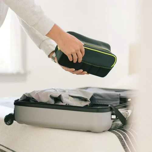 Vista 6 de Lewis N. Clark Travelflex Toiletry Kit, Makeup Bag, Shower Caddy + Travel Organizer for Luggage, Carry-on or Suitcase, Open Zip Top, Charcoal
