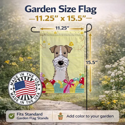 Vista 801 de Caroline's Treasures BB1923GF Bandera decorativa para jardín con diseño de Border Collie, para caza de huevos de Pascua, para jardín, jardín, patio