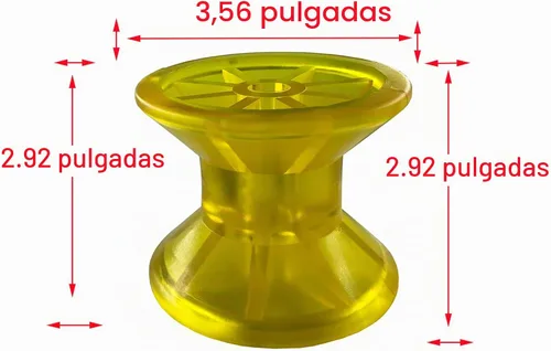 Vista 4 de Rodillo de campana de parada de arco de montaje de rodillo de remolque de barco de 3 pulgadas y 4 pulgadas con eje de 1/2 pulgada Material PVC