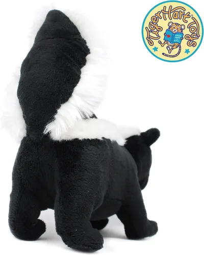 Vista 6 de TigerHart Seymour The Skunk - Peluche de 8 pulgadas de largo (medida de cola no incluida)