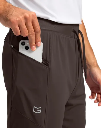 Vista 4 de G Gradual Men's Joggers with Zipper Pockets Stretch Tapered Sweatpants Athletic Pants for Men Workout Running Gym