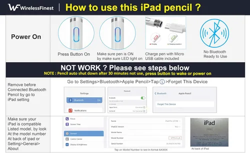 Vista 9 de Lápiz óptico de 1ª generación de repuesto para Apple iPad Pro 1st iPad 1st 2nd 3rd 4th 5th iPad Mini 1 2 3 4 iPad Air 1st 2nd iOS Android tableta