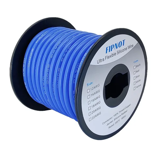 Vista 28 de Cable de 8 AWG Alambre Calibre 8 de Silicona - Carrete Negro de 25 pies, Alambre de Cobre Estañado Trenzado Extra Flexible 8AWG para Soldadura 200℃