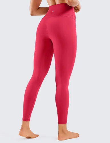 Vista 2 de CRZ YOGA - Leggings de yoga con longitud de 78 para mujer, sensación de desnudez, pantalones ajustados con cintura alta, entrepierna de 25pulgadas