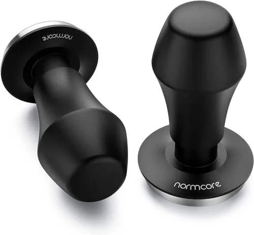 Vista 11 de Normcore Tamper de café con resorte de 1.791 in V4 para Flair Pro, Pro 2, base plana de acero inoxidable 304, mango ergonómico de aluminio