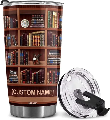 Vista 13 de BECHUSKY Vaso de recursos humanos personalizado de regalo para mujeres, hombres, papá, mamá, nombre personalizado, decoración divertida de oficina