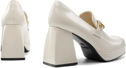 Vista 3 de DREAM PAIRS Mocasines de plataforma para mujer con tacón grueso de bloque, cómodos zapatos sin cordones