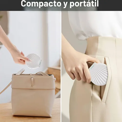 Vista 6 de Espejo de maquillaje compacto con luces, espejo de bolsillo para mujer