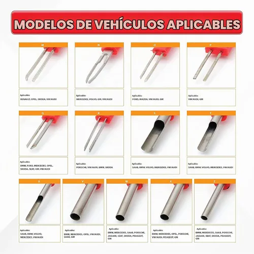 Vista 4 de AFA Tooling - Kit de extracción universal de terminales (25 piezas) – Retira de forma segura los terminales de los conectores eléctricos – Mangos