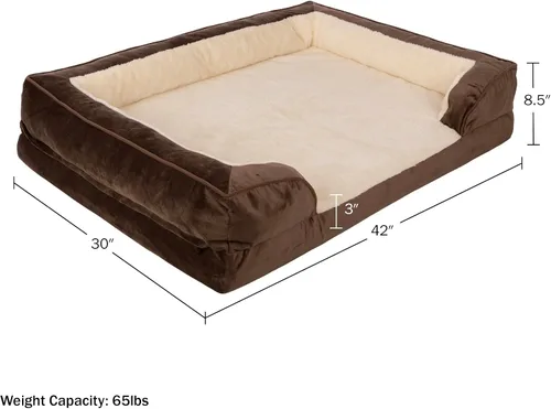 Vista 7 de PETMAKER Cama ortopédica para perros, sofá cama para perros de 42 pulgadas con cojín envolvente de apoyo y funda extraíble lavable, cama extragrande