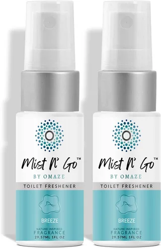 Vista 43 de Mist N' Go by Omaze - Aerosol de Baño de Viaje para Inodoro Eliminador de Olores - Aerosol de Inodoro de Viaje para Ambientador de Aire de Baño