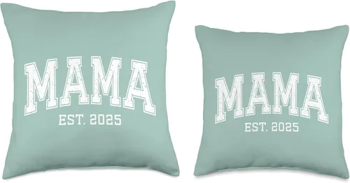 Vista 3 de Mama Est 2025 Custom Mom Personalized Mothers Day Customized Throw Pillow