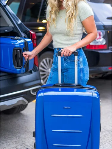 Vista 3 de Samsonite Winfield 2 - Equipaje rígido con ruedas giratorias, Azul (Nordic blue)