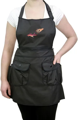 Vista 10 de CHARLENE Courtney Convertible Zip Delantal #9044 Frambuesa/Negro