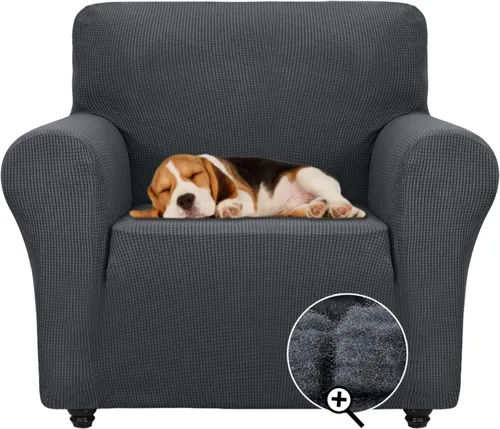 Vista 71 de ZNSAYOTX Funda súper elástica para silla (30"-47"), nuevas fundas de silla a rayas para sala de estar, aptas para perros y mascotas, protector
