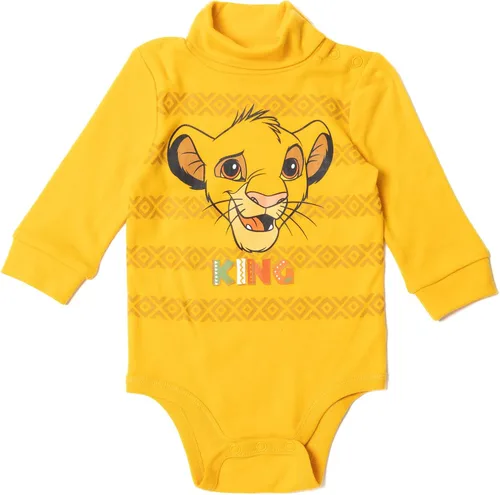 Vista 4 de Disney Lion King Mickey Mouse Simba - Paquete de 2 mamelucos de cuello alto para bebé recién nacido a bebé