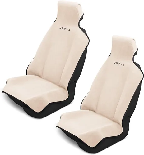 Vista 5 de Asiento - Toalla de microfibra premium para asiento de automóvil, impermeable y resistente al sudor, ajuste universal, lavable a máquina, Beige