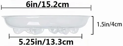 Vista 2 de Idyllize - Base de plástico transparente para plantas (5 unidades)