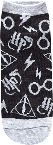 Vista 2 de Harry Potter Designs - Calcetines de tobillo para mujer, 5 unidades, talla 4-10