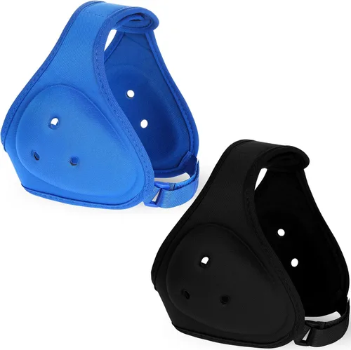 Vista 13 de Jerify 2 piezas de casco de lucha libre para niños y jóvenes, casco suave de agarre para lucha libre, protector de orejas ajustable y protector Negro