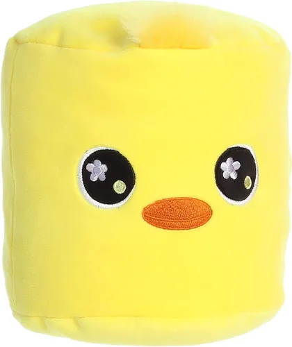 Vista 2 de Aurora Peluche de pollo de malva exprimible, máxima esponjosidad, forma única, color amarillo, 6 pulgadas