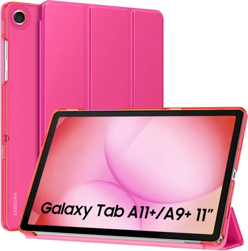 Vista 23 de MoKo Funda para Galaxy Tab A9+/A9 Plus de 11 pulgadas 2023, Funda Protectora Inteligente Delgada con Soporte y Carcasa Trasera Translúcida de PC