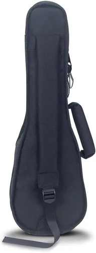 Vista 3 de Crossrock Bolsa de ukelele soprano con correa acolchada y acolchada de 0.394 in en negro y rojo (CRSG106SUBR)