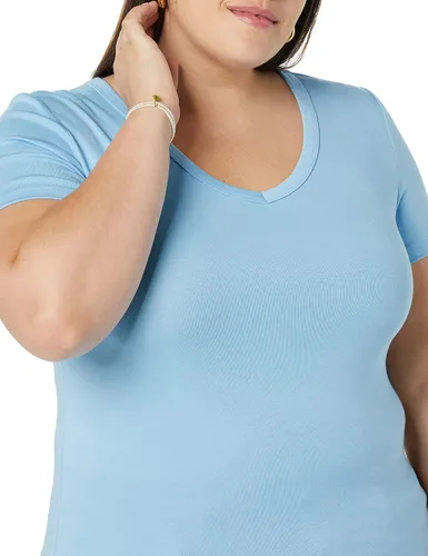 Vista 7 de Tienda Essentials Womens Slim-Fit Short-Sleeve V-Neck T-Shirt