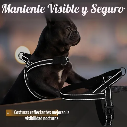 Vista 8 de rabbitgoo Arnés para perro sin tirones, ajuste rápido para perros de tamaño Chaleco para mascotas ajustable en el pecho con asa acolchada suave, sin