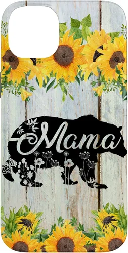 Vista 15 de Mama Bear Rustic Woodgrain Sunflowers Farmhouse Country Mom Case for iPhone 17