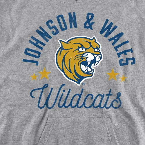 Vista 2 de Johnson & Wales University - Sudadera con capucha oficial de Wildcats para niños y niñas Athletic Heather