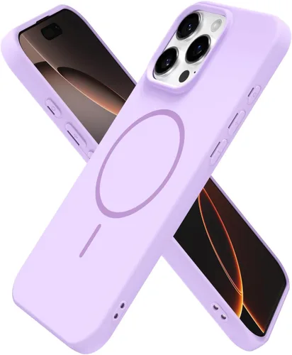 Vista 69 de Oakxco Funda de Silicona Mag Safe para iPhone 12 Pro Max, Funda Magnética Delgada y Fina Compatible con Carga Inalámbrica MagSafe, Bonita Funda