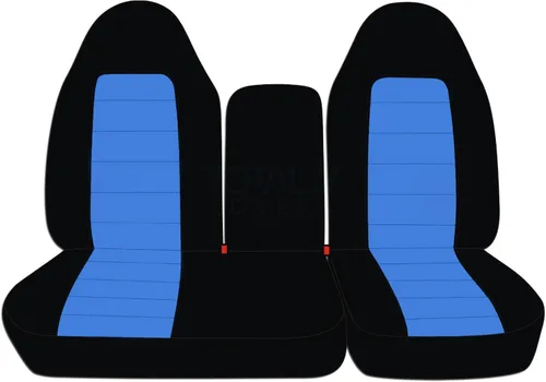 Vista 17 de Funda para asientos y apoya brazos de camiones, asiento delantero dividido 60/40 con apertura en el medio, para camión 1997-2000 Ford F-150, de 21