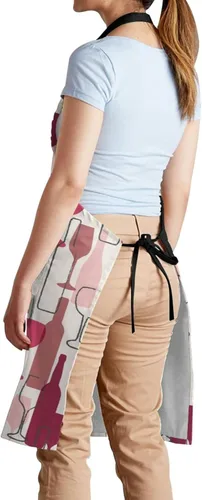 Vista 4 de Delantal ajustable impermeable para hombres y mujeres, chef, cocina, barbacoa, parrilla