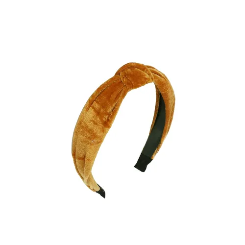 Vista 9 de Motique Accessories Diademas anudadas de terciopelo marrón para mujer