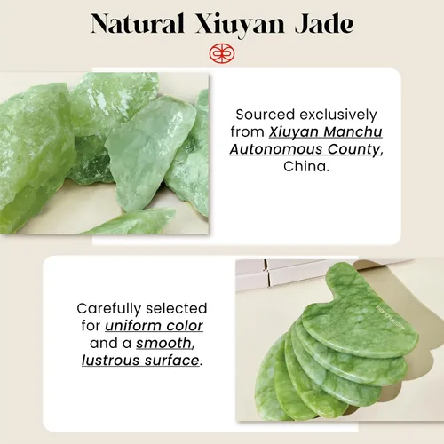 Vista 5 de Rena Chris Juego de Gua Sha y Rodillo Facial: Rodillo de Jade Anti-Rotura para Uso Duradero, Escultura de la Línea de la Mandíbula y Reducción
