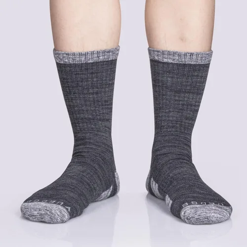 Vista 2 de YUEDGE 5 pares de calcetines de senderismo para hombre que absorben la humedad calcetines acolchados para botas de trabajo para talla 6-9 9-12 10-13
