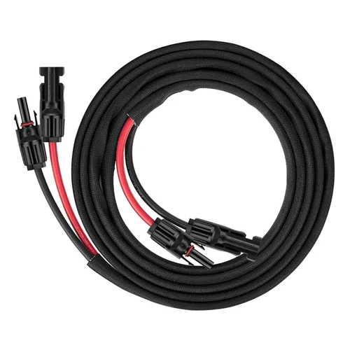 Vista 10 de Cable de extensión de panel solar de 3 pies y 10 AWG con conectores hembra y macho, cable solar para paneles solares, controladores de carga
