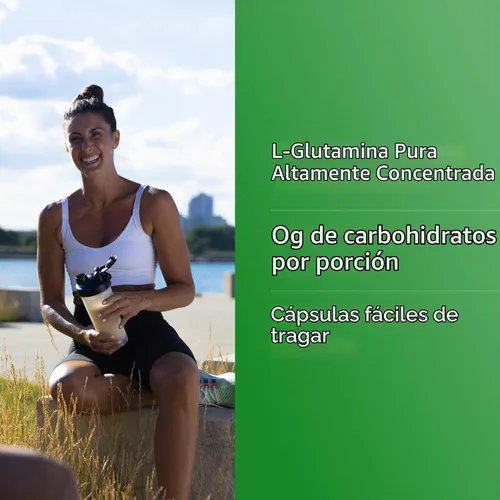 Vista 3 de Optimum Nutrition Cápsulas de recuperación muscular de L-glutamina, 240 Ct