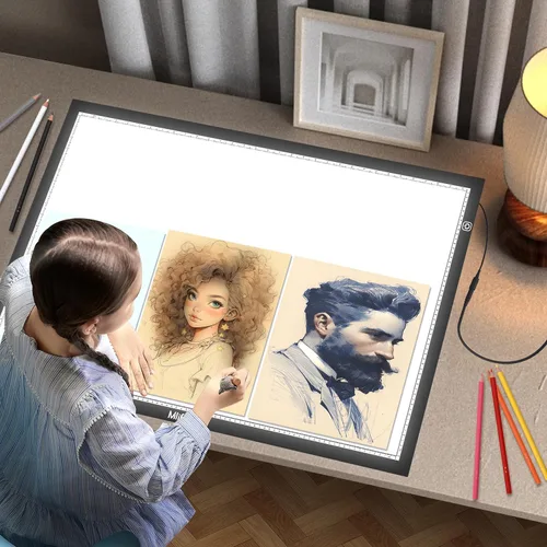 Vista 3 de Mlife Almohadilla de Luz Grande A1 Mejorada para Pintura de Arte de Diamante, Caja de Luz de Dibujo y Copia con Atenuación Continua para Calcar